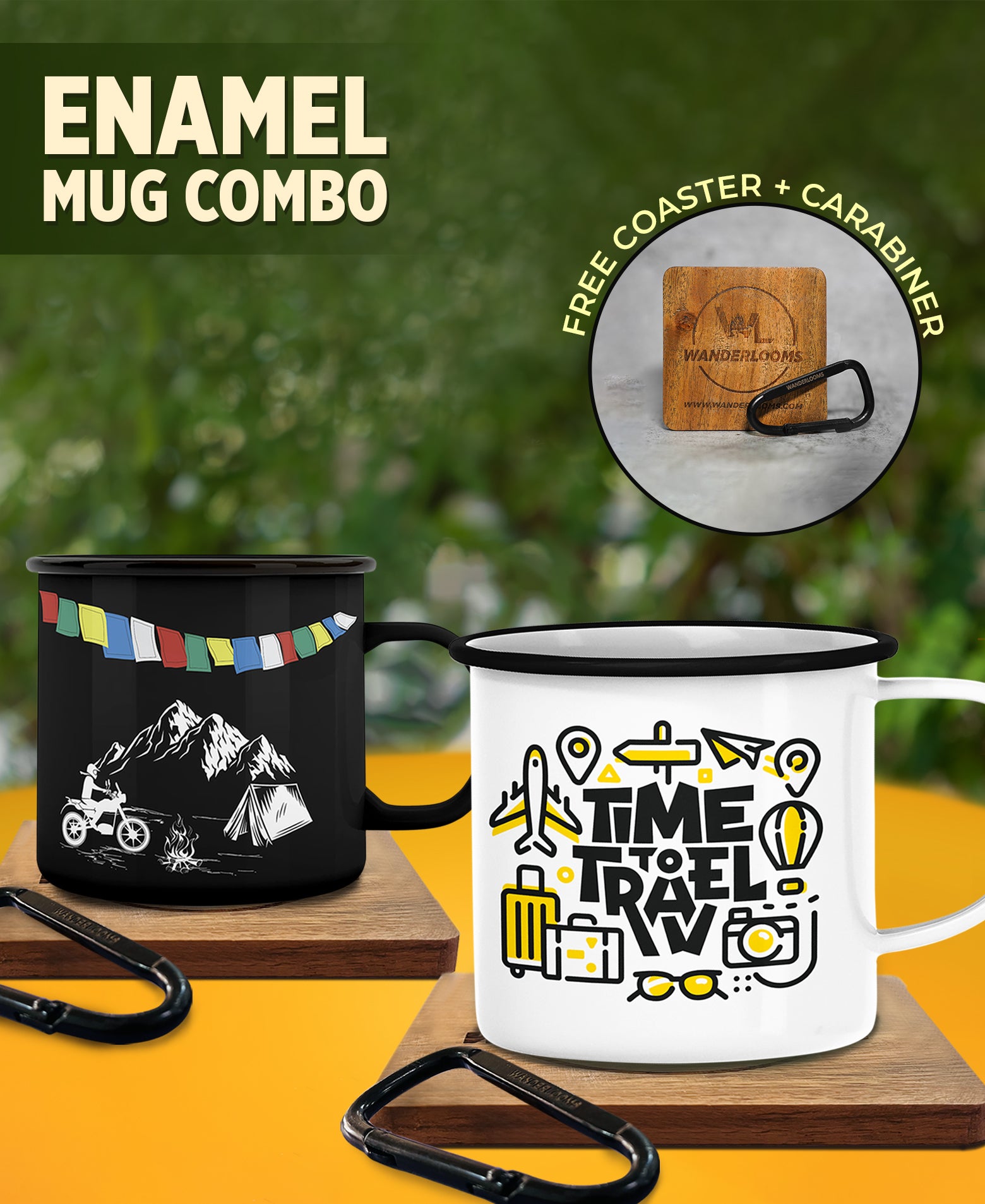 Thrifty Traveller and Legends Of ladakh Enamel Mug Combo