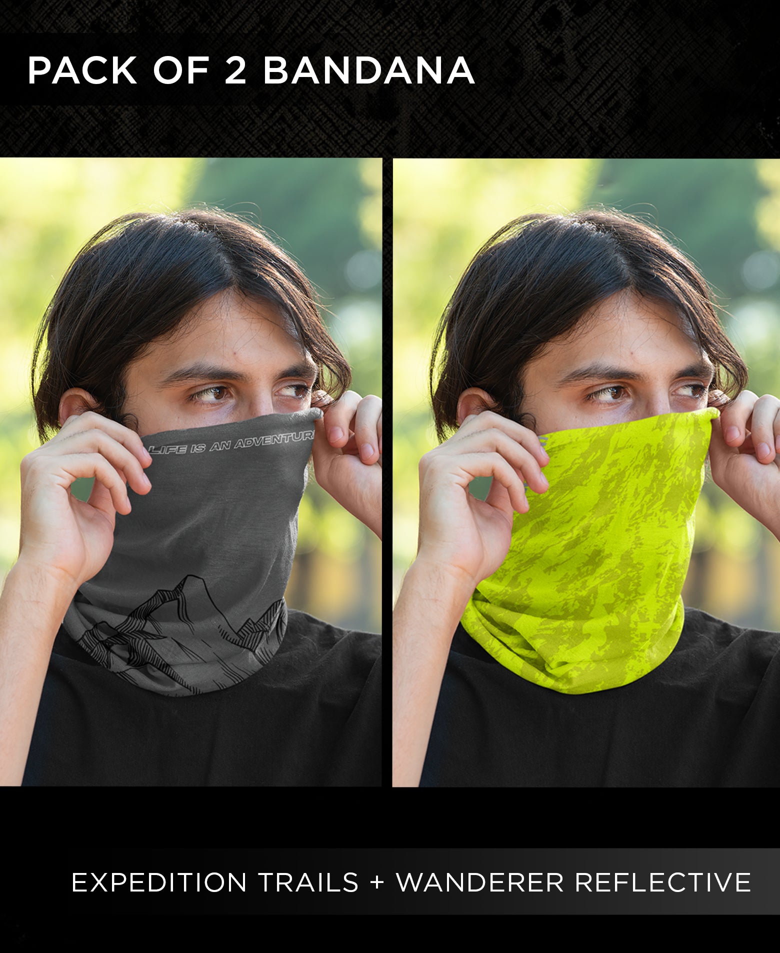 Expedition Trails and Wanderer Reflective bandana