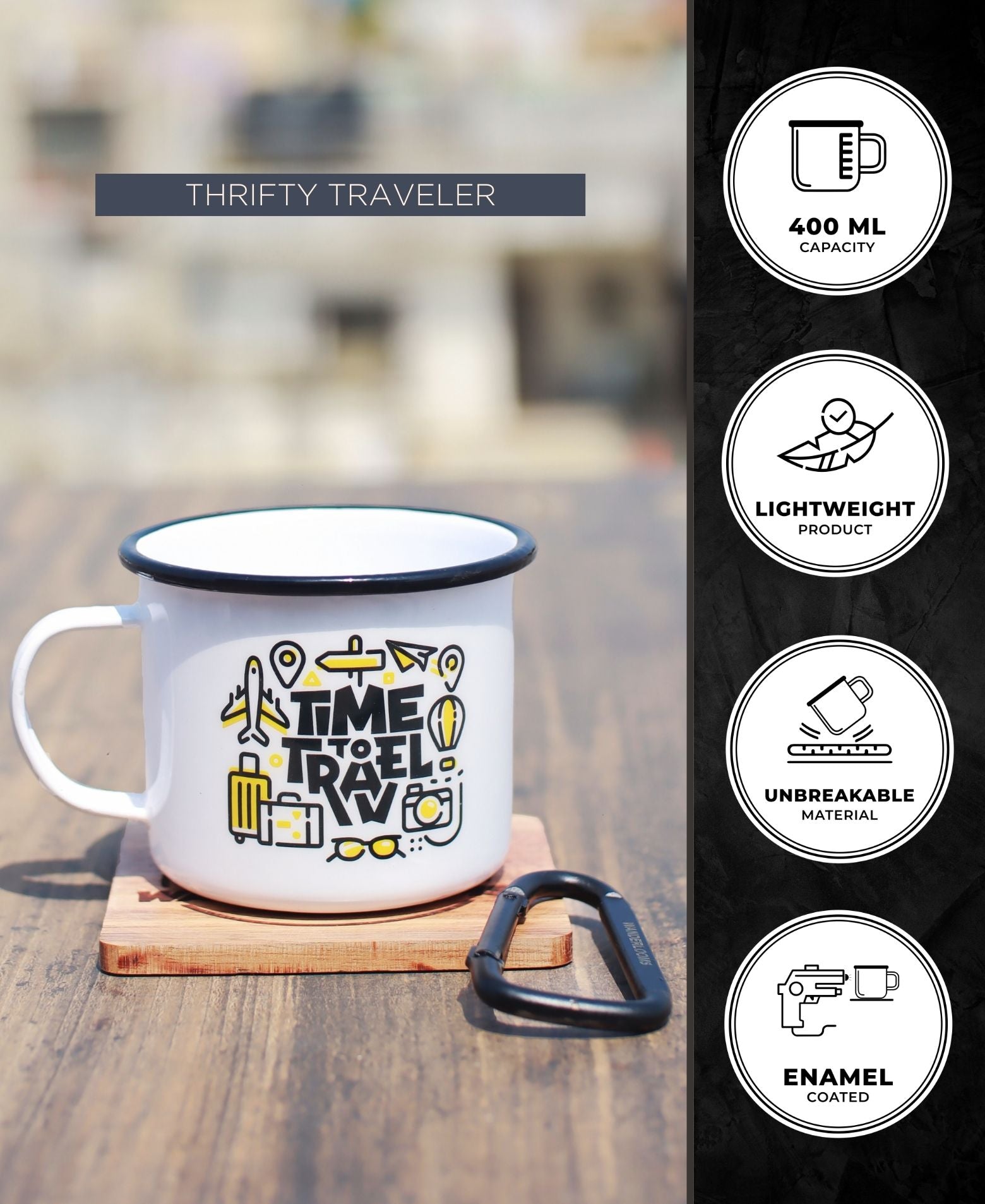 Thrifty Traveller and Legends Of ladakh Enamel Mug Combo