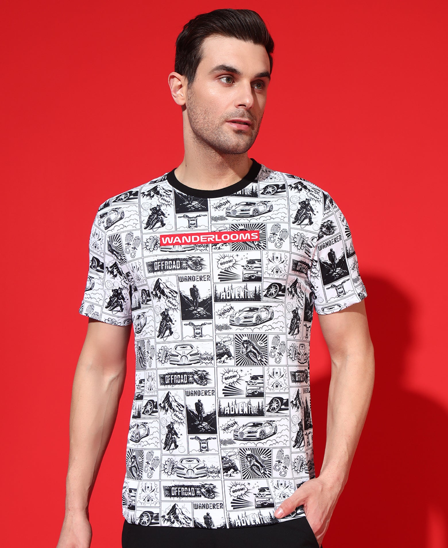 Adventure Comic Allover Print T- Shirt