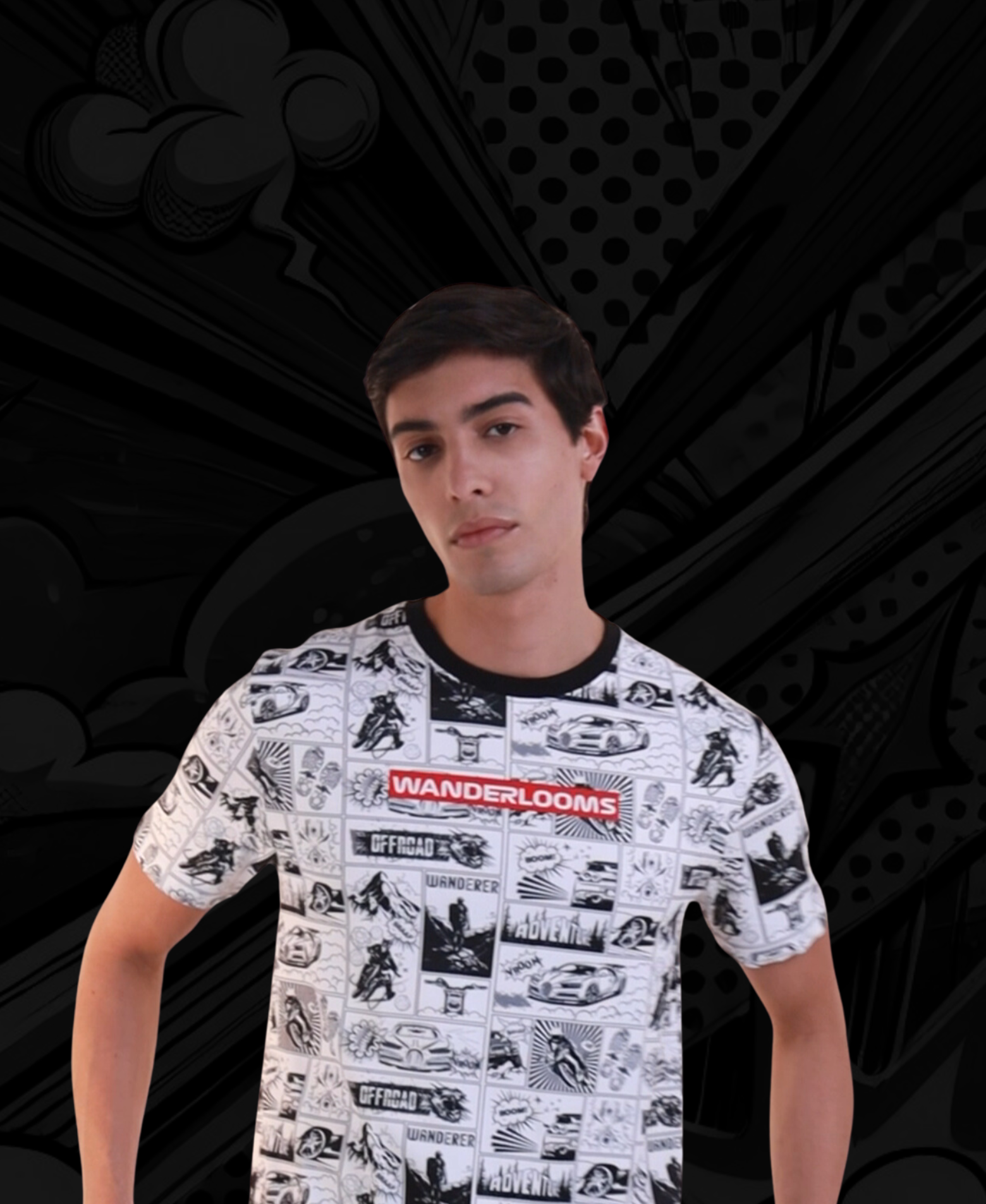 Adventure Comic Allover Print T- Shirt